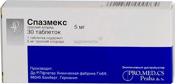 Спазмекс 5 мг №30 таб. п/о Производитель: Германия Dr.R.Pfleger Chemische Fabrik GmbH